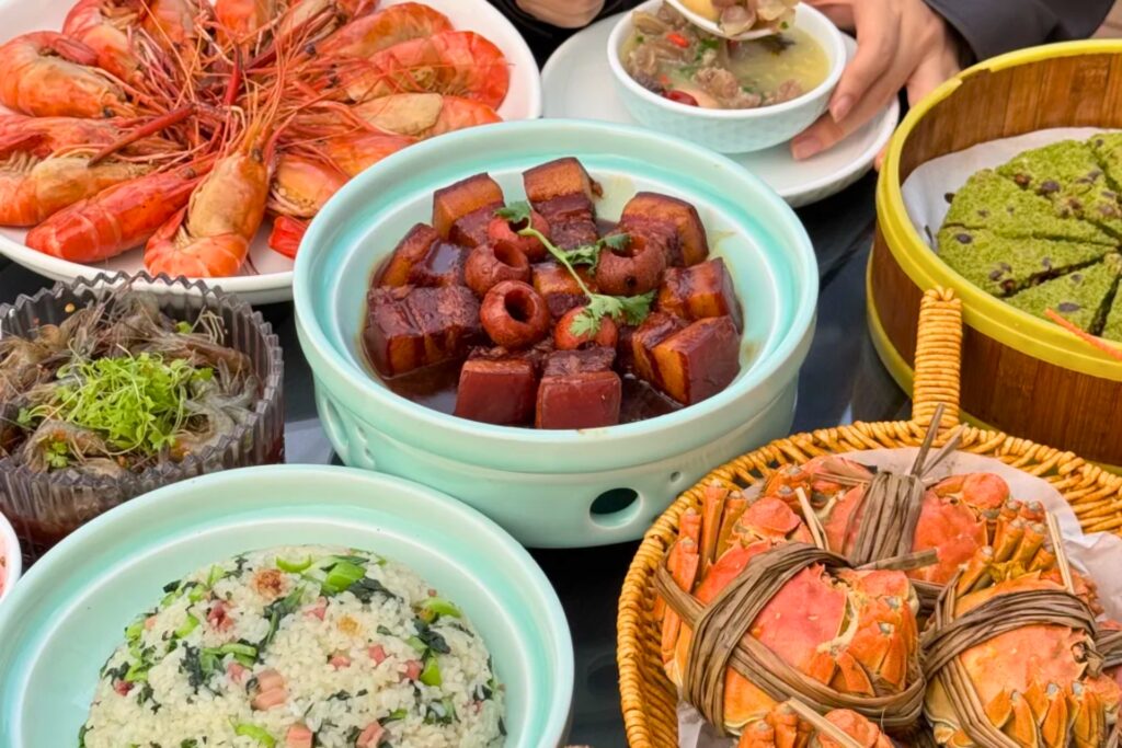 Assortiment de plats Jiangnan