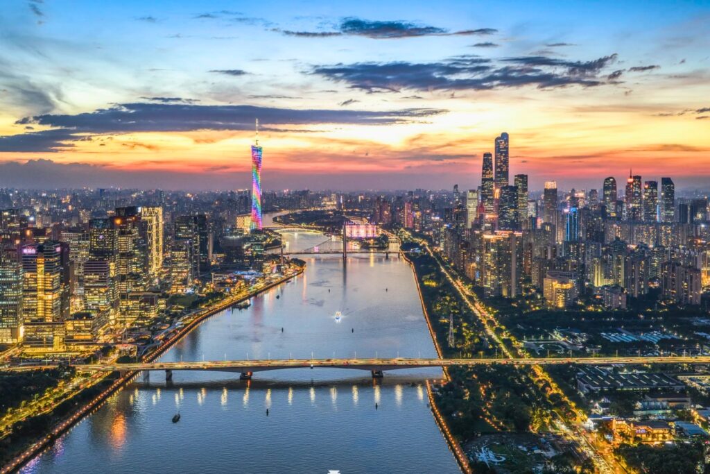 Guangzhou vue de drone