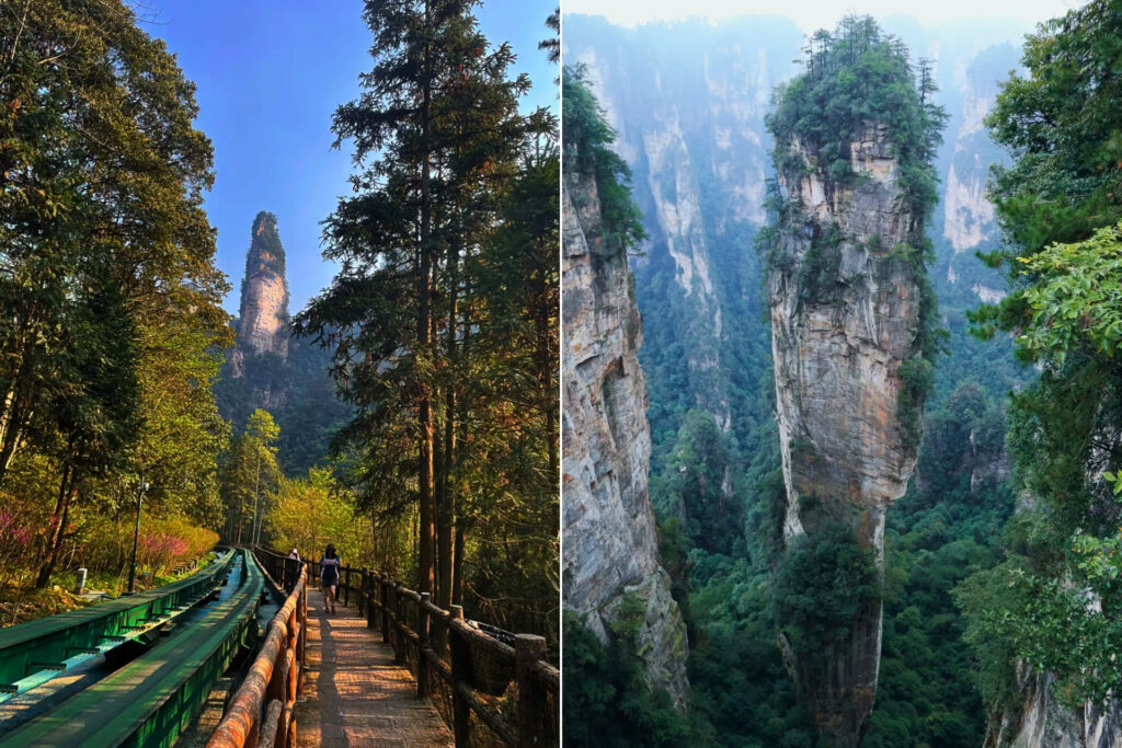 Mont Hallelujah 乾坤柱 à Yuanjiajie 袁家界 dans les montagnes d’Avatar