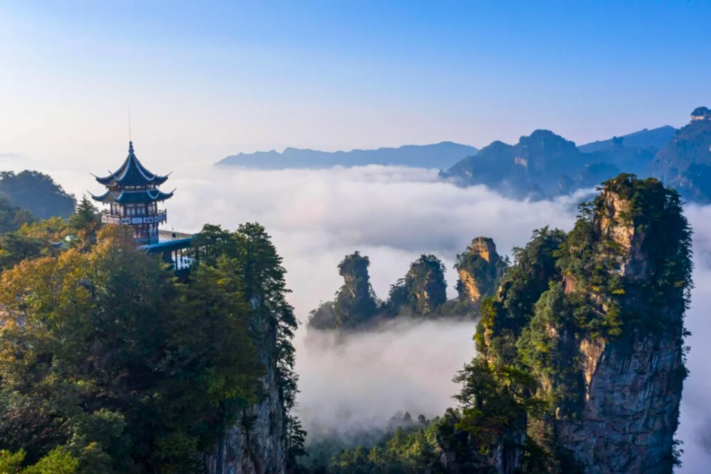 Plateforme panoramique de Huangshizhai 黄石寨 dans le Parc National de Zhangjiajie