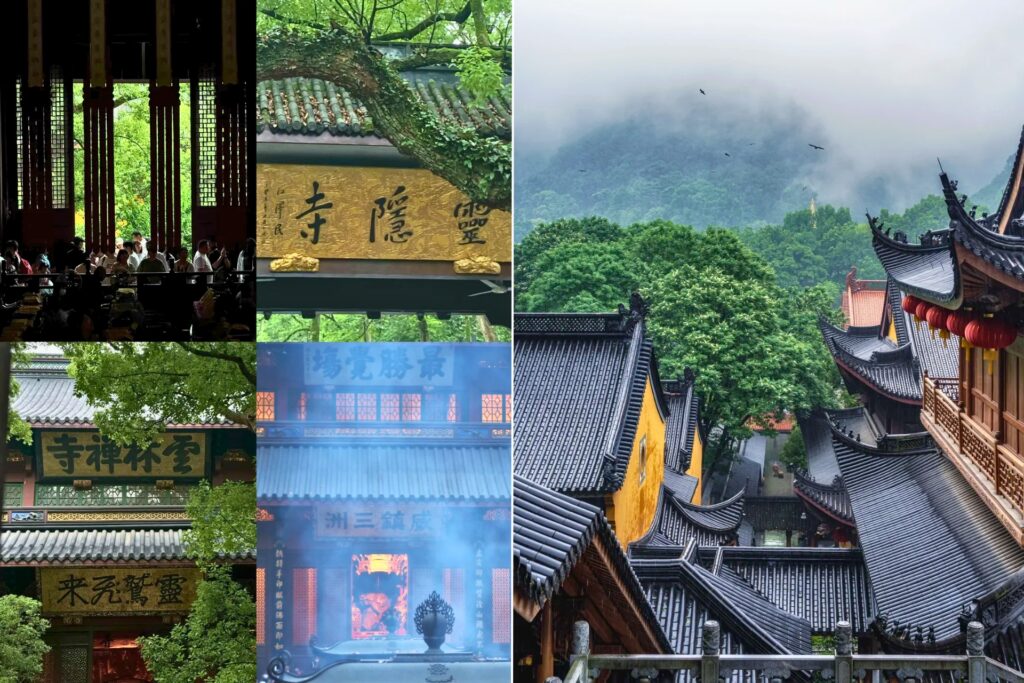 Temple de Lingyin & Temple jaune des vœux amoureux