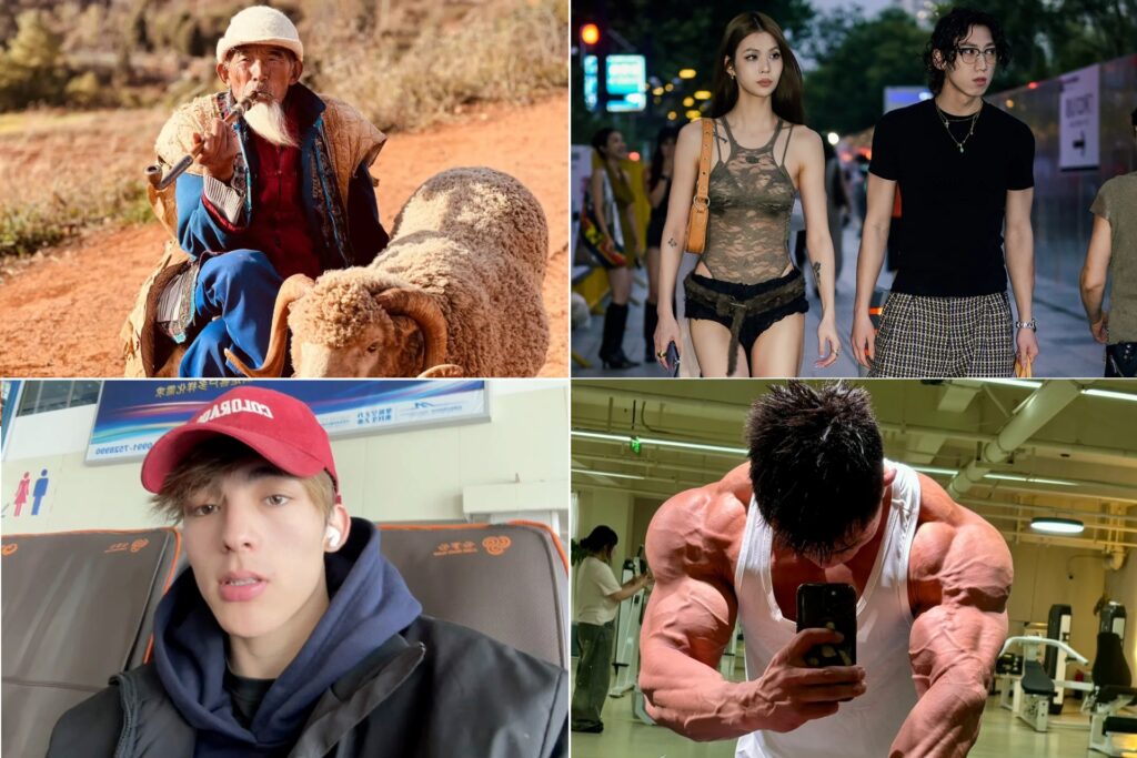 Un Visage agé du Yunnan Un couple jeune et moderne de Shanghai Un adepte de la muscu Un visage de Ouïghour