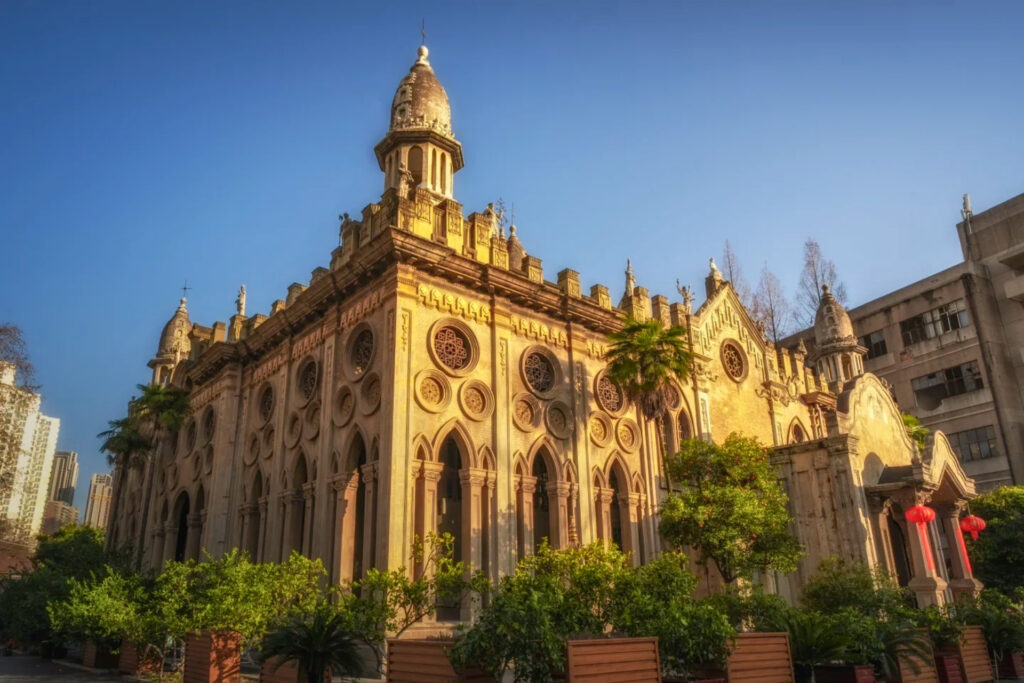 Architecture à coupoles du temple 古德寺 de Wuhan
