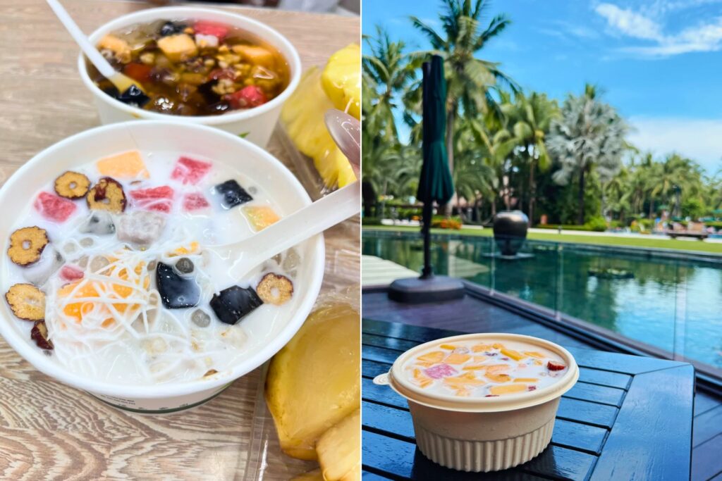 Bol de 清补凉, dessert au lait de coco typique de Sanya et de Hainan