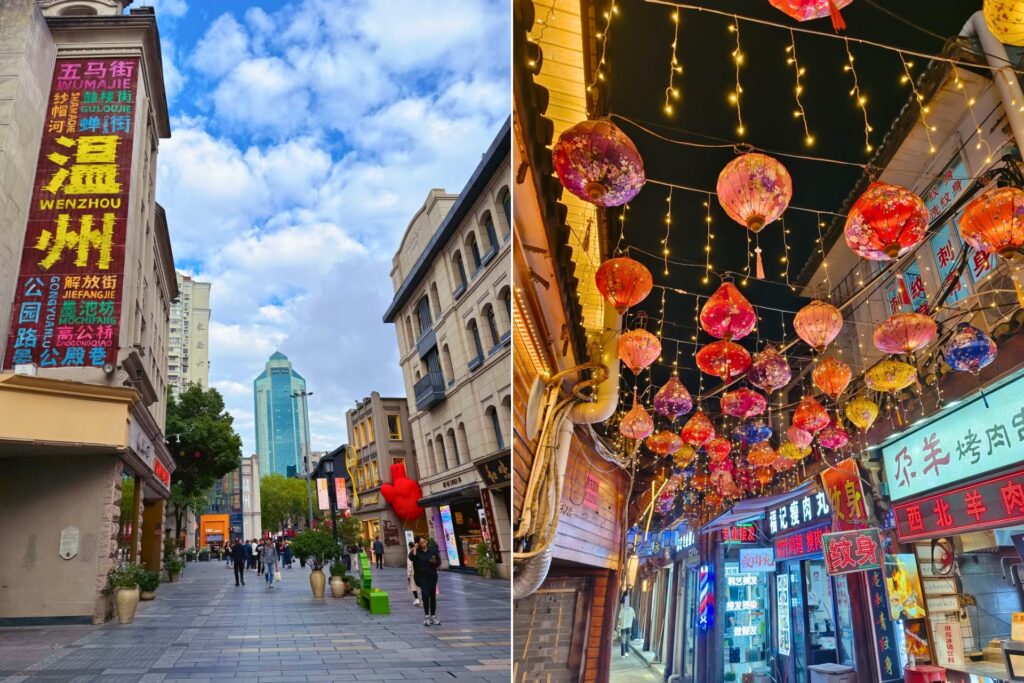 Wuma Street et Shamao River à Wenzhou, rues animées réputées pour la street food locale